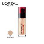 کرم پودر 24 ساعته شیشه ای اینفالیبل اورال شماره 135 LOREAL