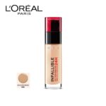 کرم پودر 24 ساعته شیشه ای اینفالیبل اورال شماره 140 LOREAL